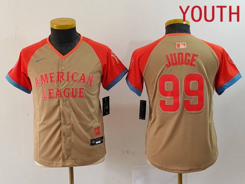Youth New York Yankees 99 Judge Orange All star 2024 Nike MLB Jersey style 2